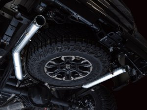 GMC Sierra 1500 Performance Exhaust - Rear - AWE Tuning - Cat Back + Dual Bashguard - `22-`23